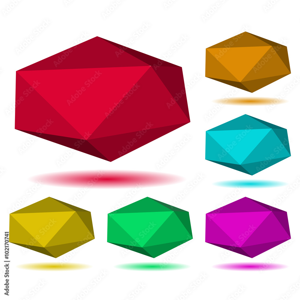 Low polygonal speech bubbles Low polygonal speech bubbles