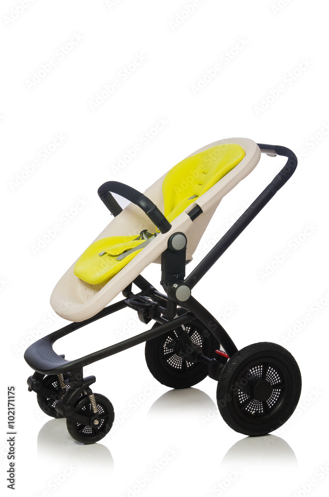 Child pram isolated on the white background