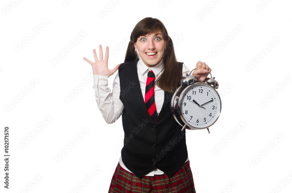 Funny nerd student isolated on white Funny nerd student isolated on white