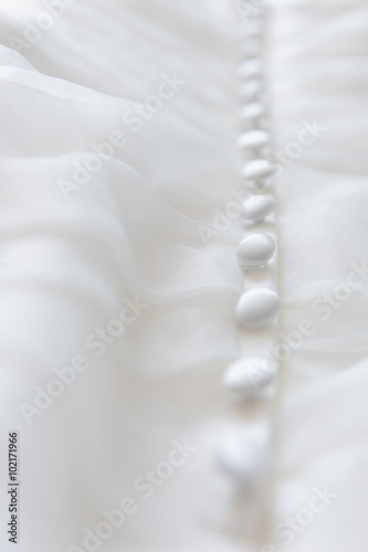 fragment of wedding dress - buttons