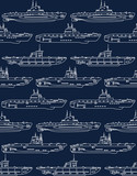 seamless pattern with submarines