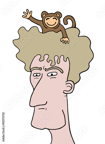 monkey in head