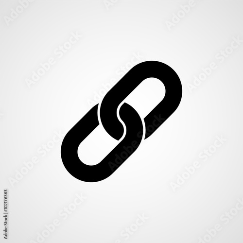 Two chain links. Vector photo