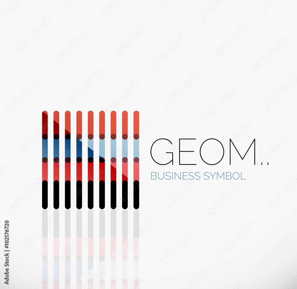 Logo, linear abstract geometric icon Logo, linear abstract geometric icon
