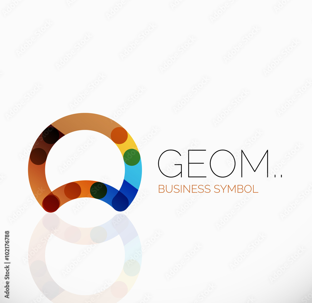 Logo, linear abstract geometric icon Logo, linear abstract geometric icon