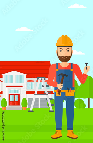 Cheerful repairer engineer.