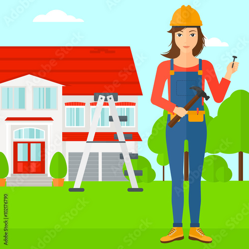Cheerful repairer engineer.