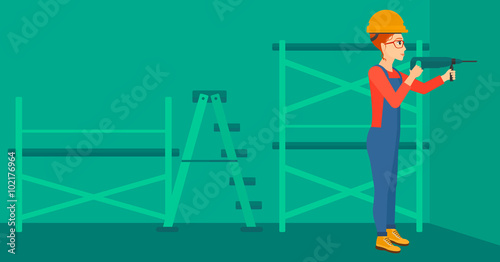 Constructor with perforator.