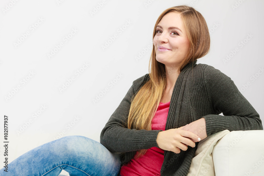 Happy and full of joy attrective woman
