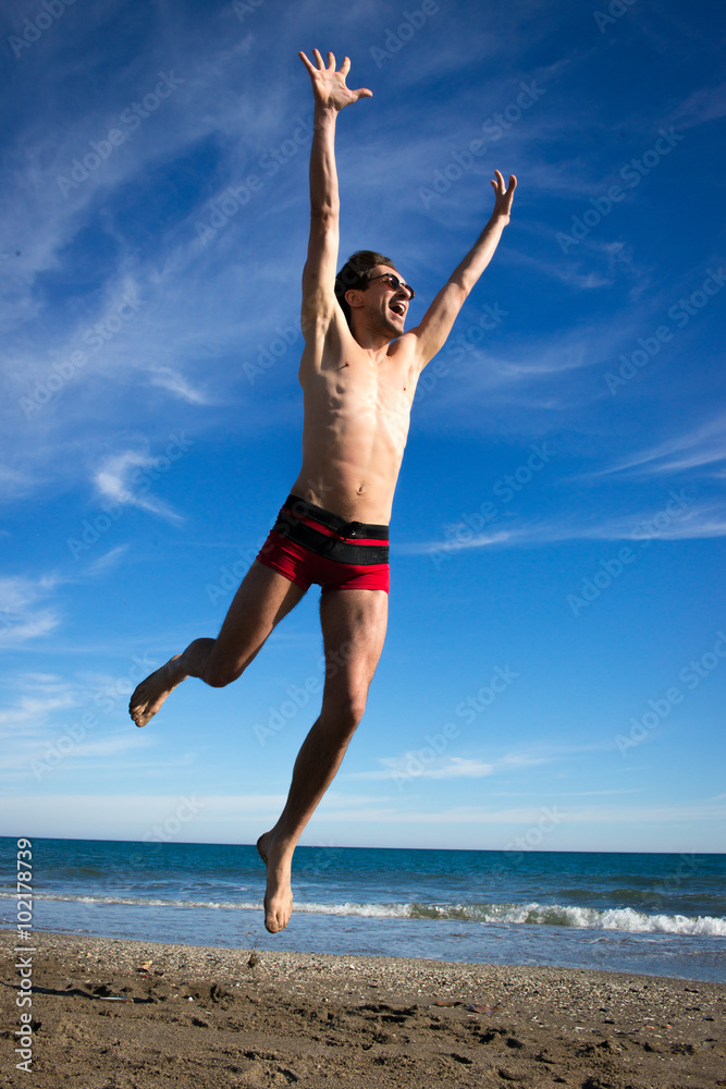 Saut à la plage