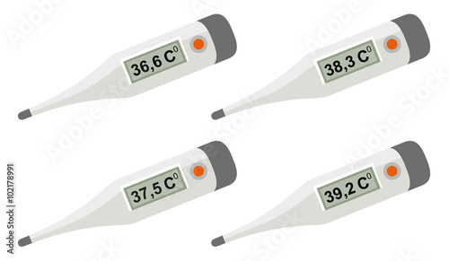 Set electronic medical thermometer