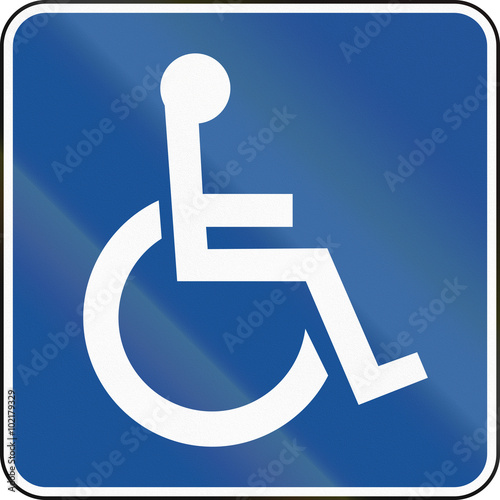 United States MUTCD road road sign - Handicapped accessible