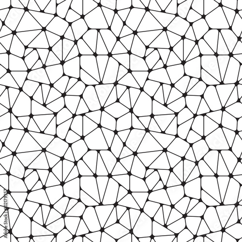 Black and white abstract seamless pattern.