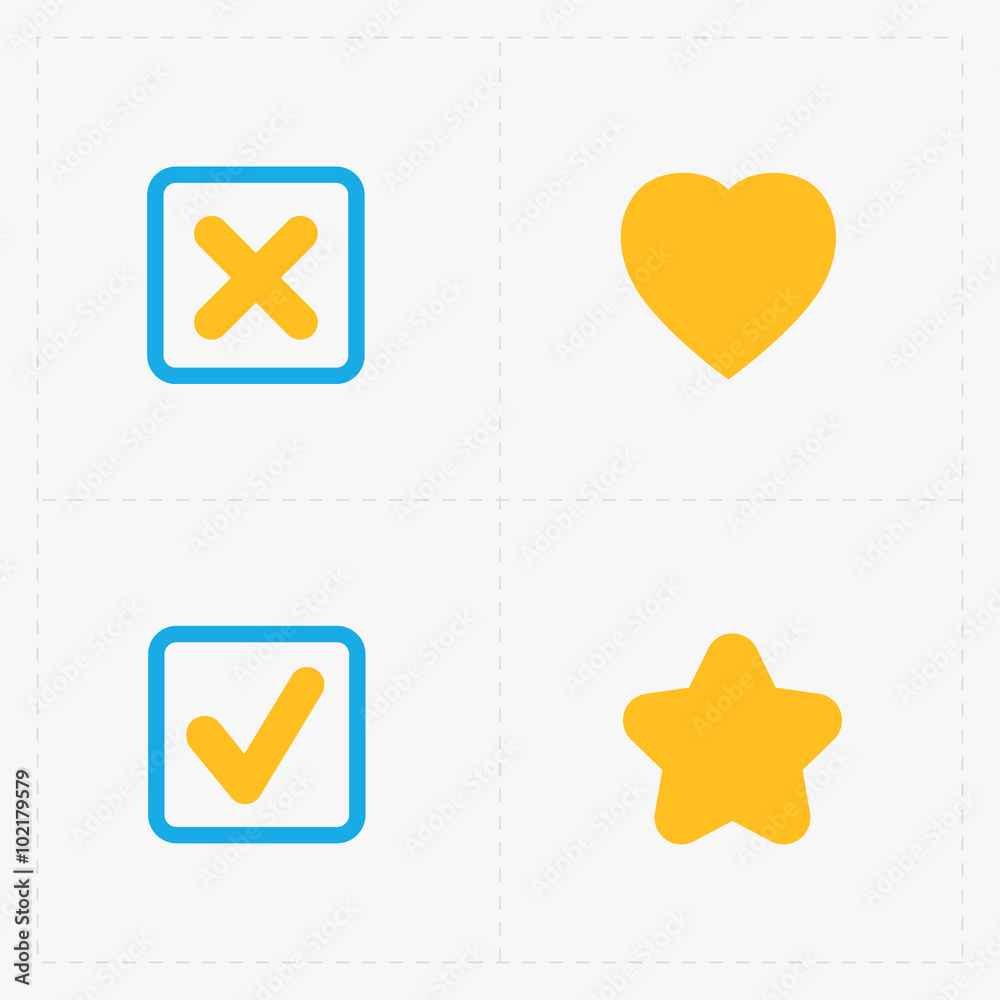 Modern colorful flat social icons set on White Modern colorful flat social icons set on White