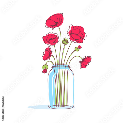 Flowers in jar