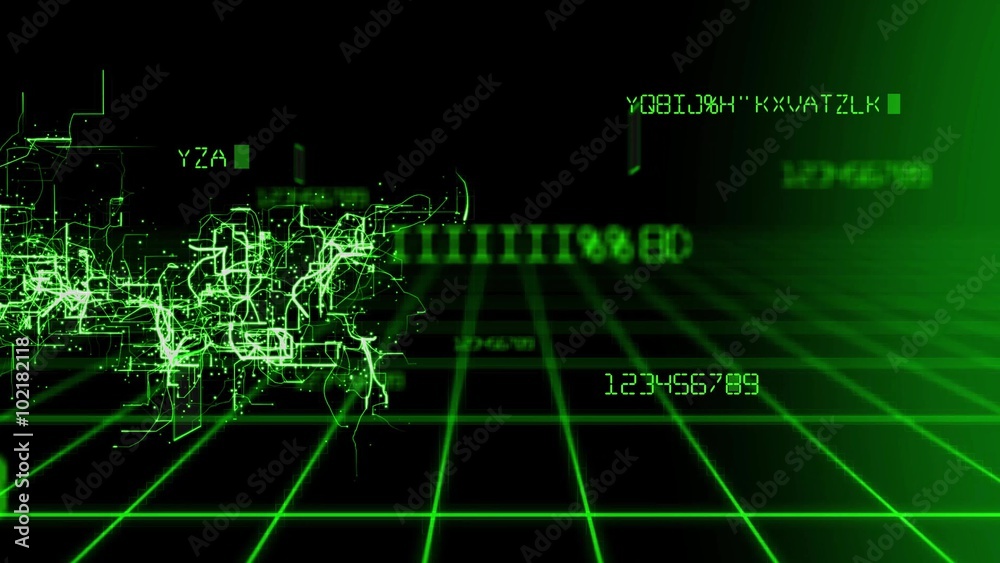 3D Abstract animation background pattern of digital software source code grid and inner block circuit of computer network system in green text in 4k ultra HD 3D Abstract animation background pattern of digital software source code grid and inner block circuit of computer network system in green text in 4k ultra HD