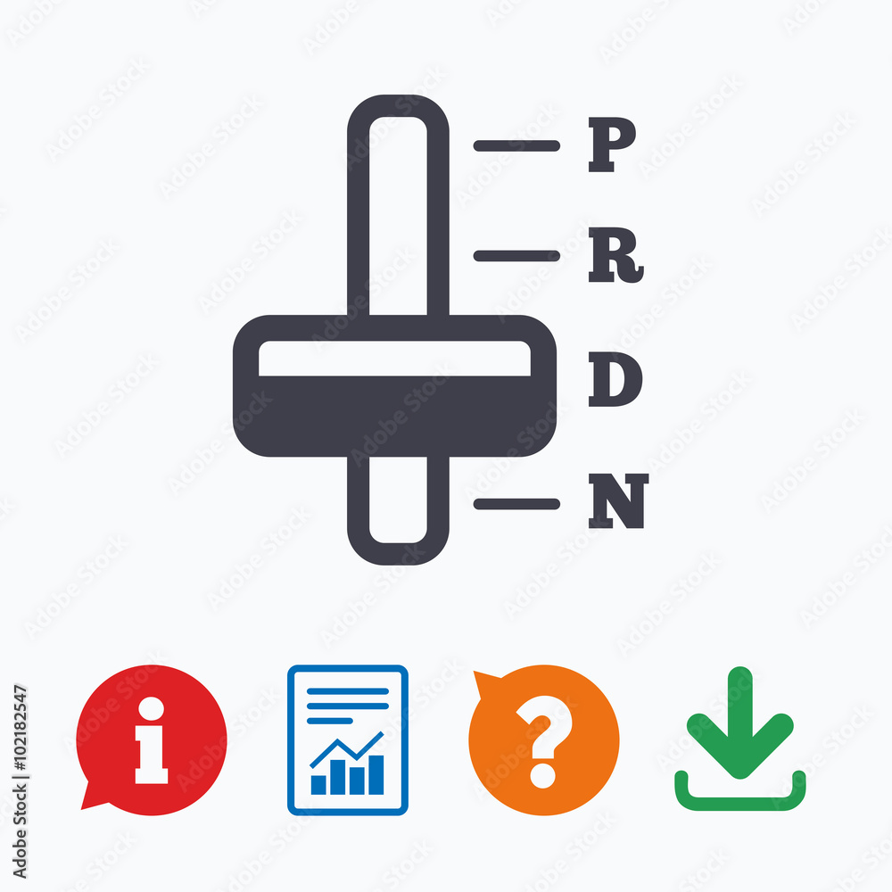 Automatic transmission sign icon. Auto control. Automatic transmission sign icon. Auto control.