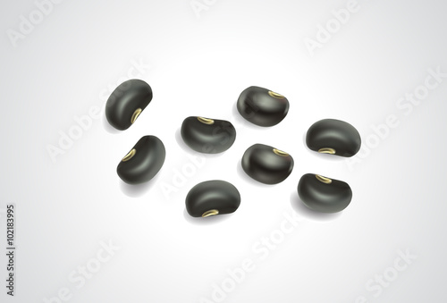 Black Beans Isolated On White