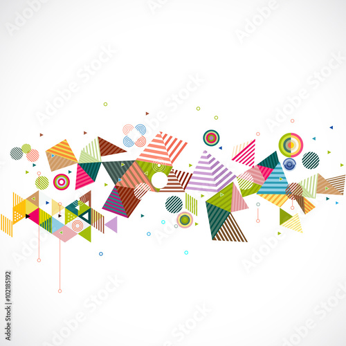 abstract geometrical template with creative graphic and triangle