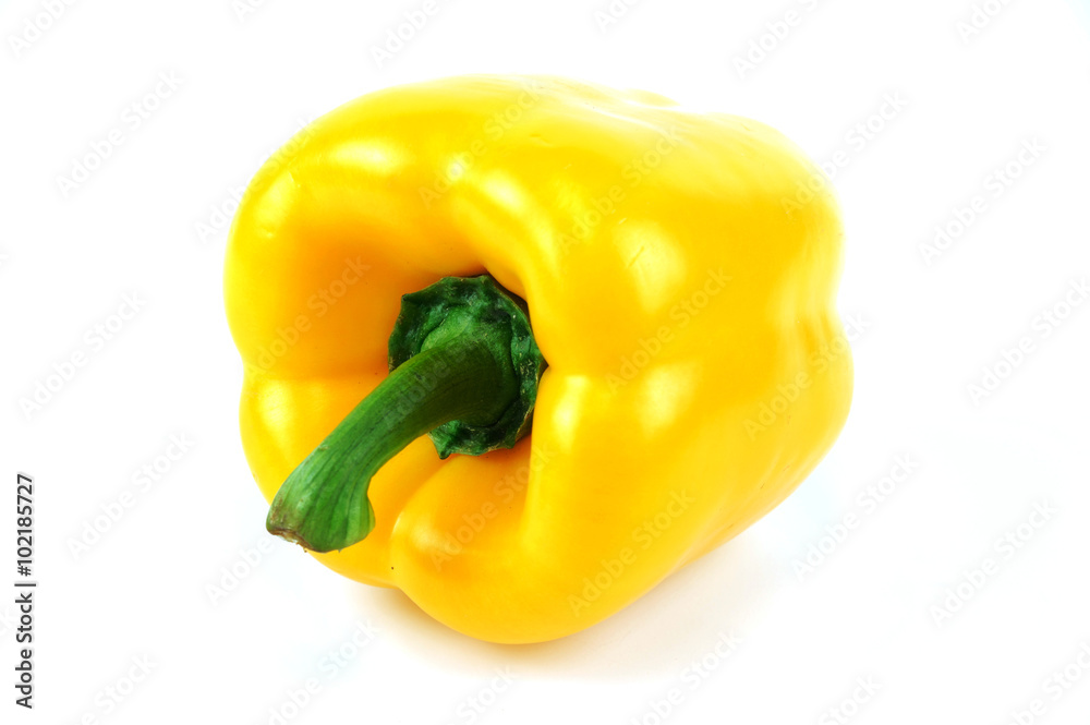 yellow pepper on white background yellow pepper on white background