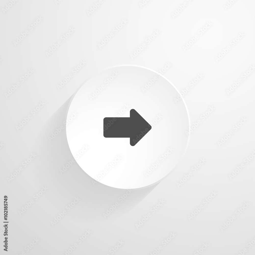 Vector white round button. Arrow icon Vector white round button. Arrow icon