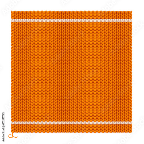 Knitted Seamless Orange Background. Vector