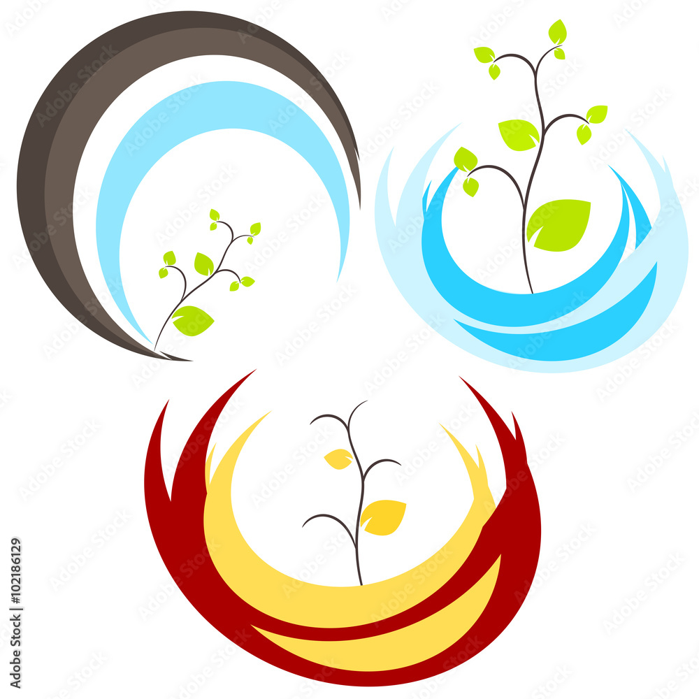 Fototapeta premium Nature tree symbol illustration