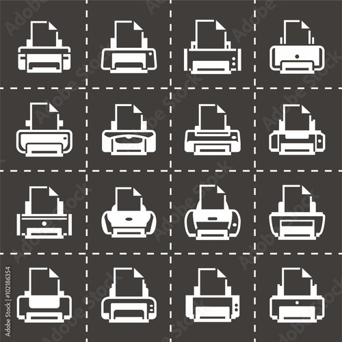Vector Printer icon set