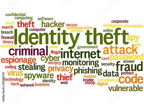 Identity theft, word cloud concept 8