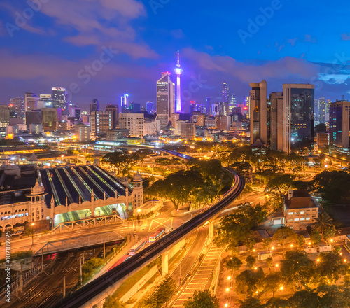 beautiful sunrise at Kuala Lumpur city centre