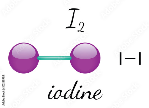 I2 iodine molecule