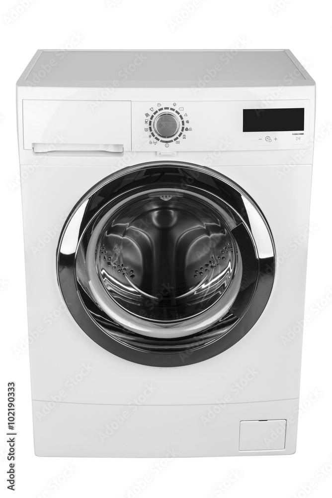 Isolated washing machine on a white background Isolated washing machine on a white background