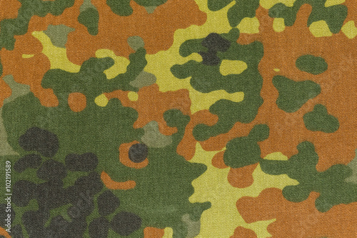 German military flecktarn camouflage fabric texture background