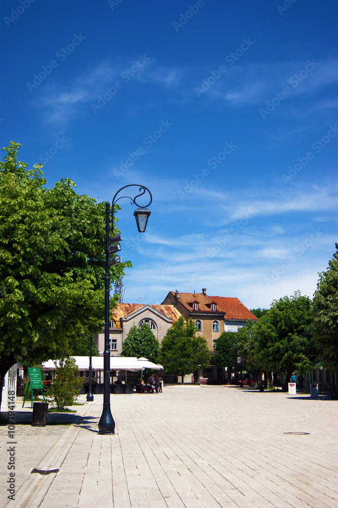 The central square in Cetinje (Montenegro)