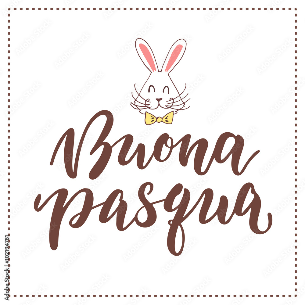 Obraz premium Italian happy easter print.