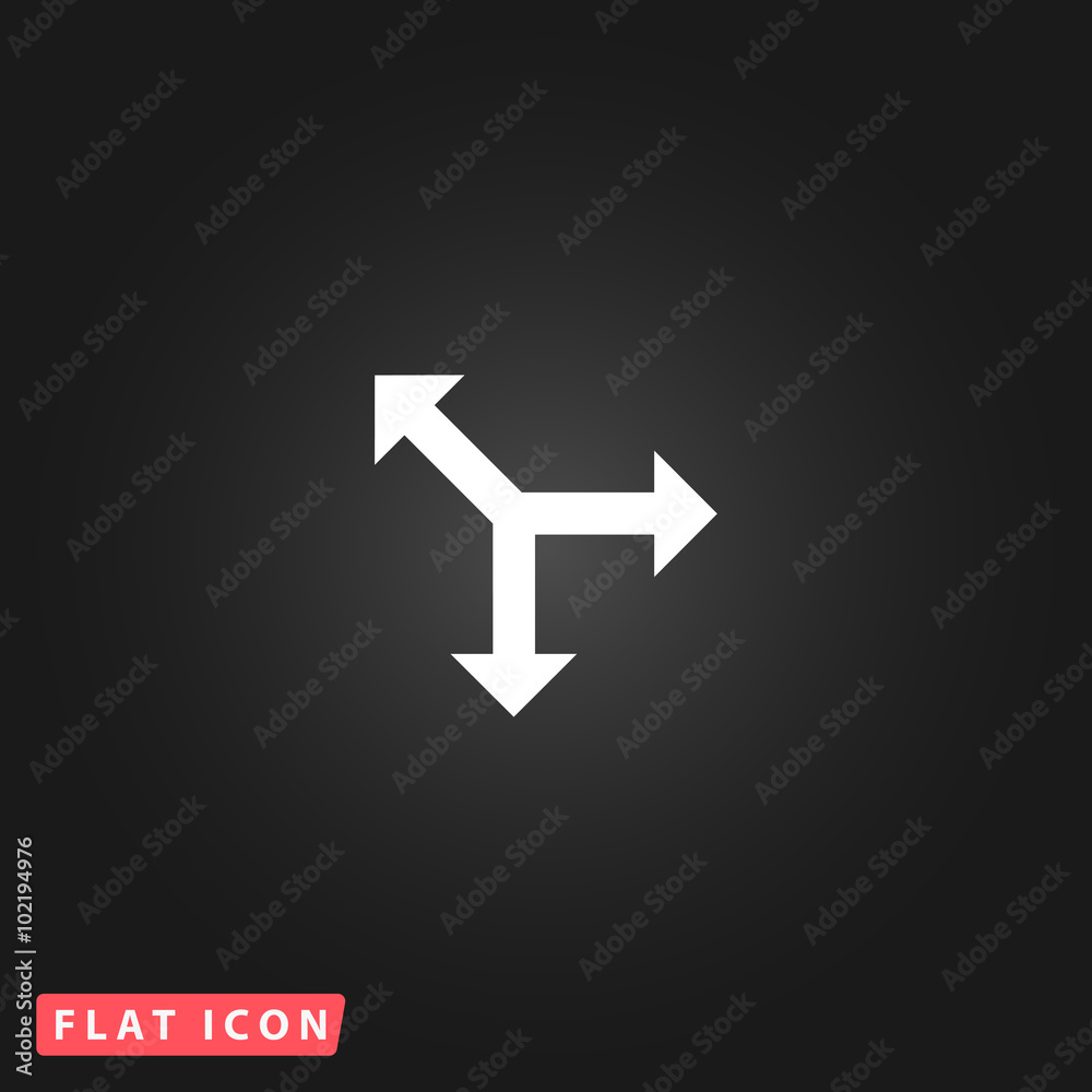 Three-way direction arrow Three-way direction arrow