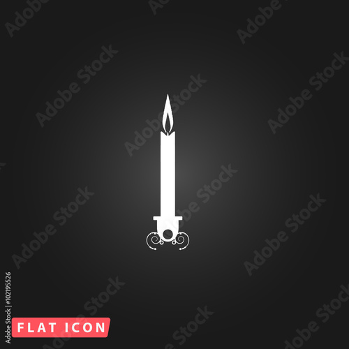 Silhouette candle icon