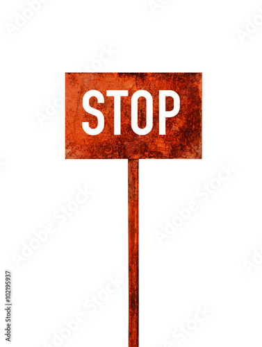 Verrostetes Stopschild