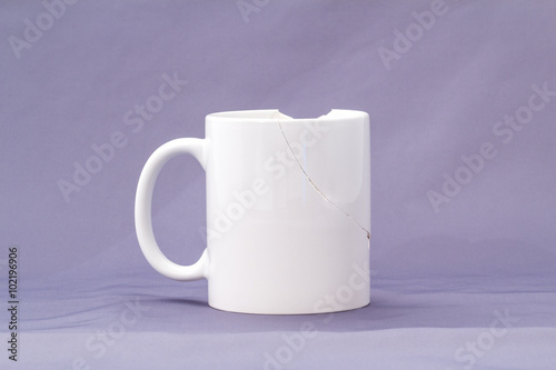 Broken ceramic cup