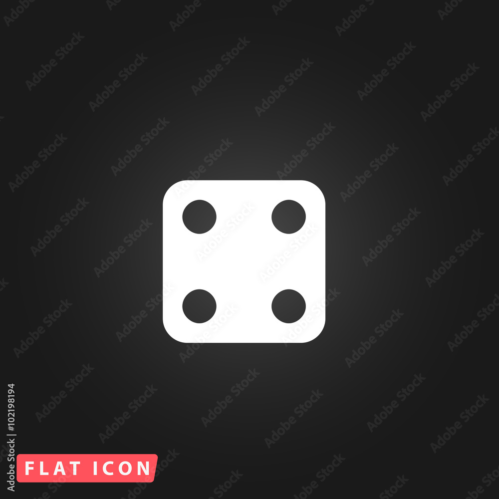 Vector illustration of one dices - side with 4. Vector illustration of one dices - side with 4.