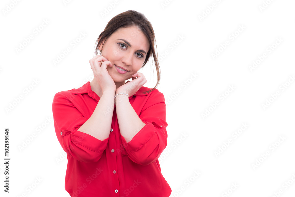 brünette junge frau lächelt