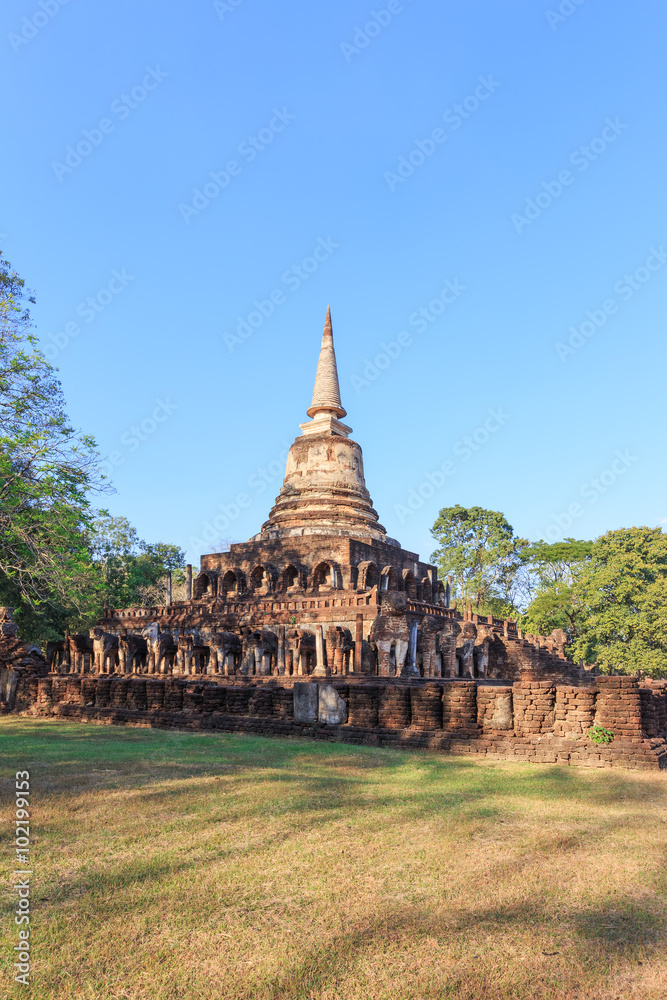 Wat Chang Lom, Sri Satchanalai Historical Park, Thailand