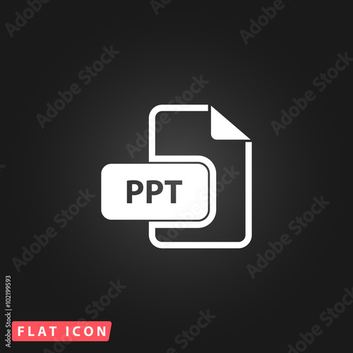 PPT extension text file type icon