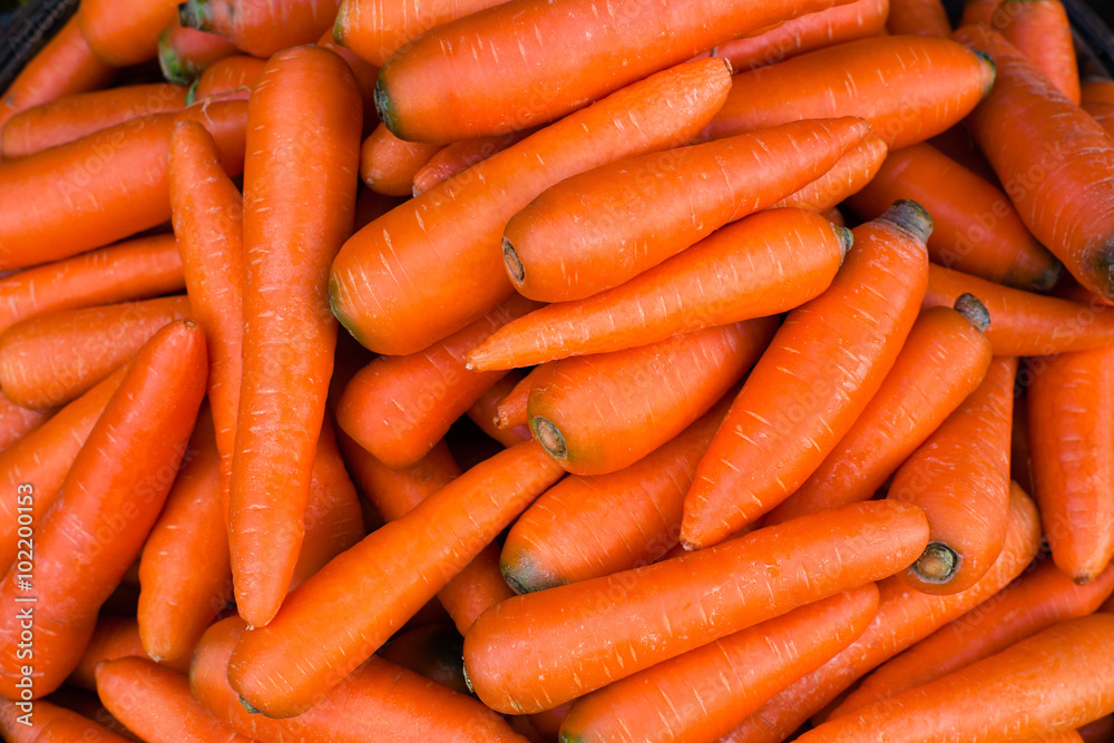 Obraz na płótnie Organic carrot. Food background. Carrot background. w salonie