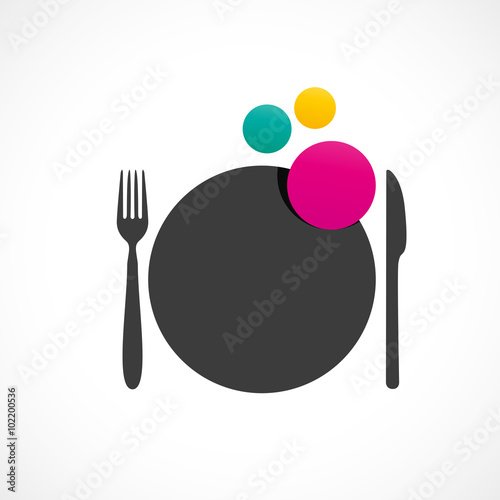 assiette et couvert