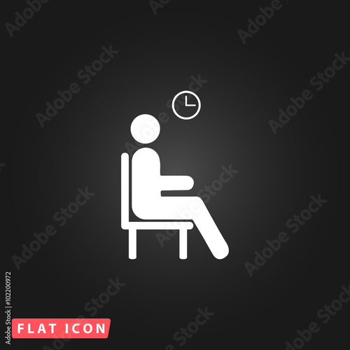 Waiting flat icon