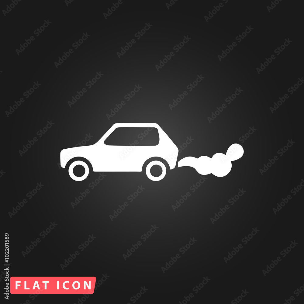 Car emits carbon dioxide