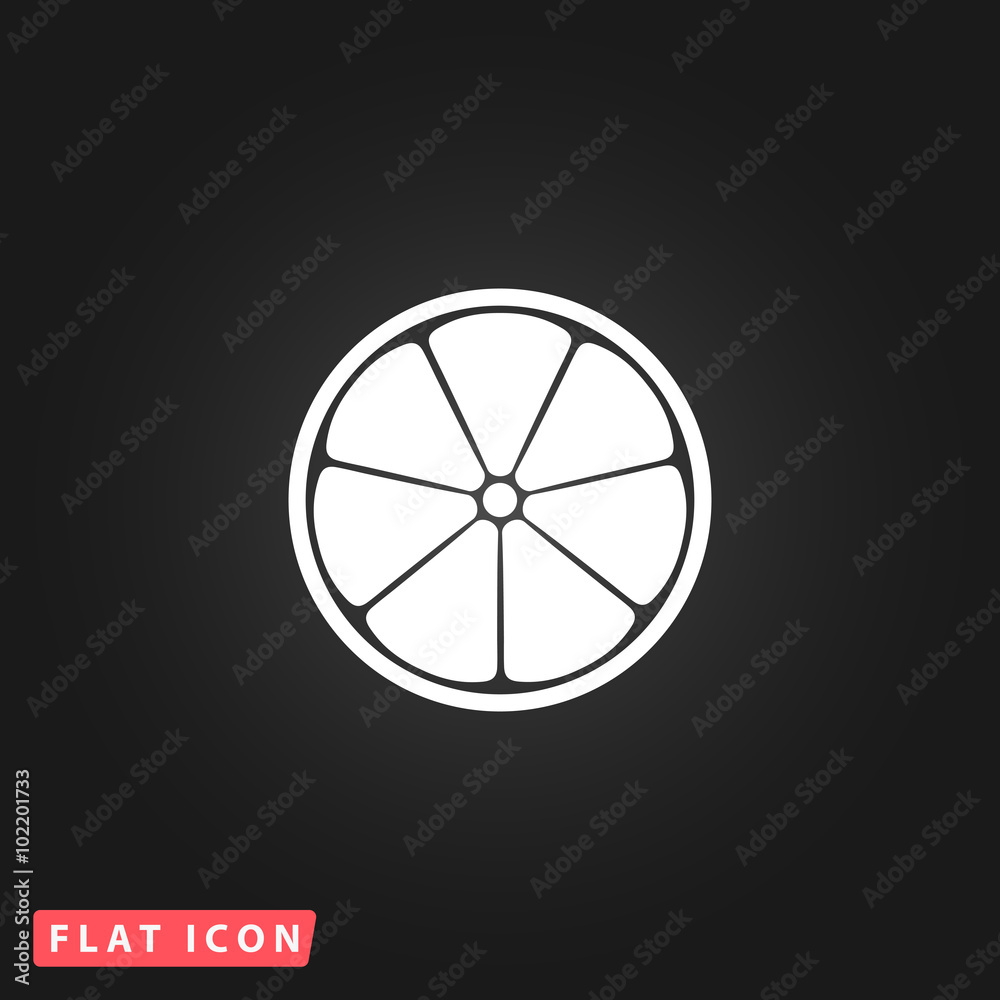 Half of lemon vector icon Half of lemon vector icon