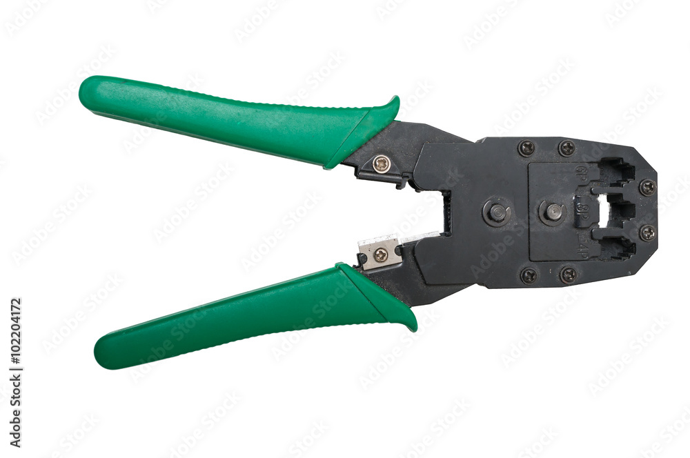 Crimping tool isolated on white background. Crimping tool isolated on white background.