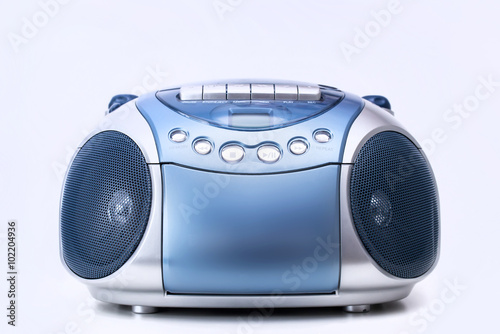 CD and cassette player, vintage boombox